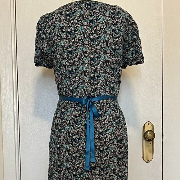 Maxi Cottagecore Floral Print Peter Pan Collar Dress - Picture 7 of 7
